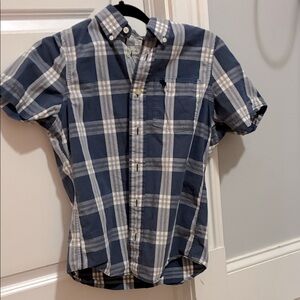 Abercrombie & Fitch Navy and White Plaid Shirt